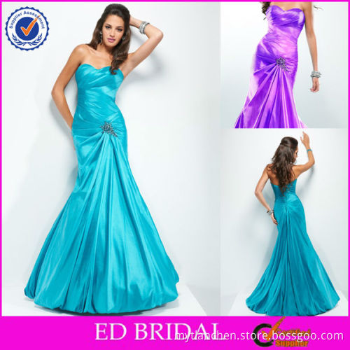 E123 New Arrival Strapless Sweetheart Neckline Fishtail Open Back Ball Gown